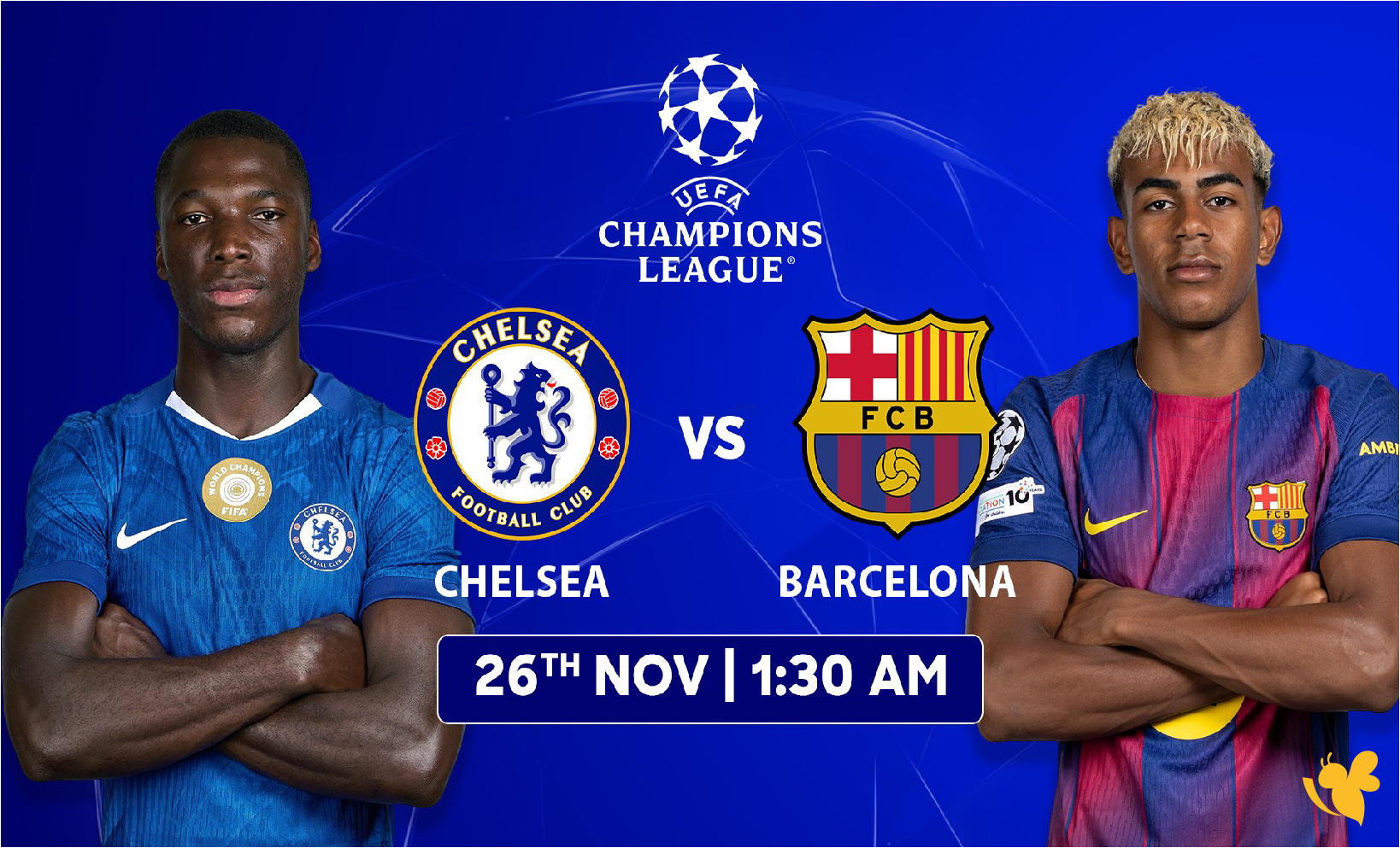 اليكم رابط البث المباشر&nbsp;لمباراة تشيلسي ضد برشلونة في دوري أبطال أوروبا 2025