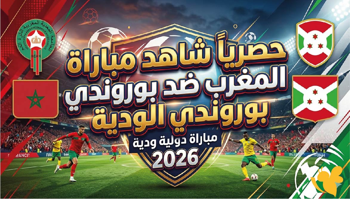 حصرياً شاهد مباراة المغرب ضد بوروندي الودية 2026 بث مباشر بدون اشتراك&nbsp;