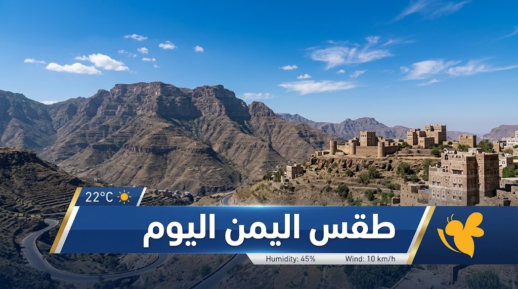 هل تمطر في صنعاء اليوم؟ تفاصيل الطقس ودرجات الحرارة في المحافظات اليمنية هل تمطر في صنعاء اليوم؟ تفاصيل الطقس ودرجات الحرارة في المحافظات اليمنية