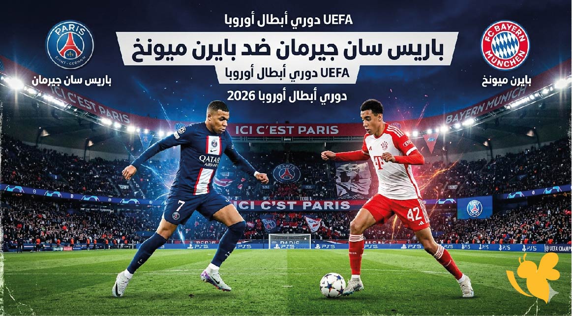 موعد مباراة باريس سان جيرمان ضد بايرن ميونخ في دوري أبطال أوروبا 2026
