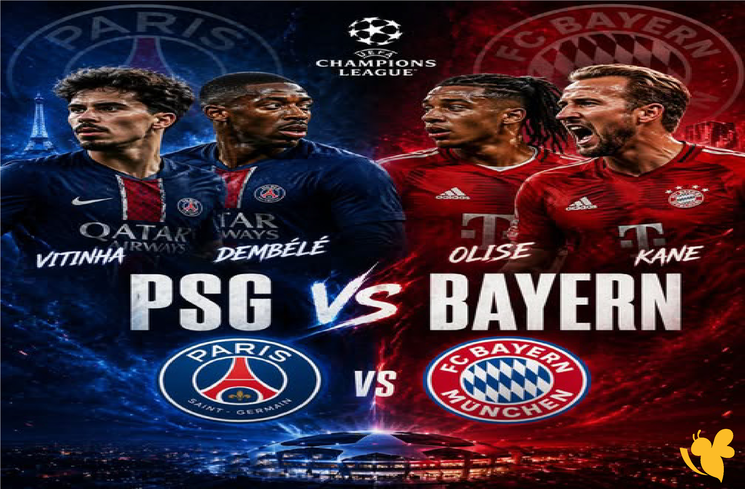 موعد البث المباشر مباراة باريس سان جيرمان ضد بايرن ميونخ في&nbsp;دوري أبطال أوروبا