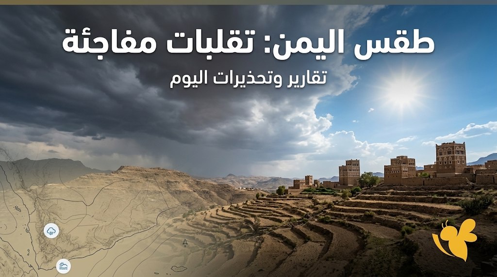 أمطار رعدية تضرب مناطق يمنية اليوم.. تفاصيل حالة الطقس