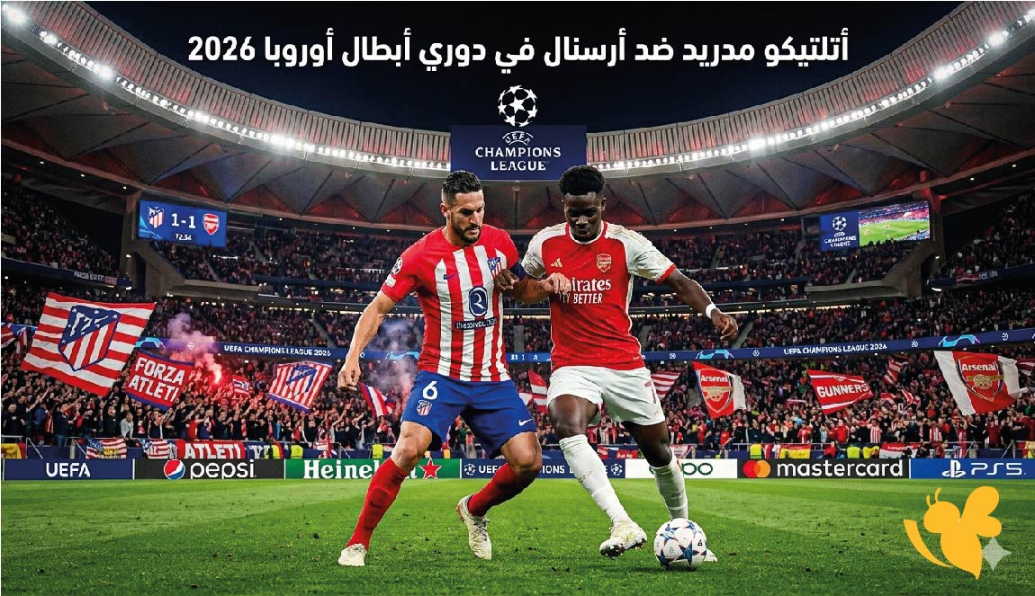 أتلتيكو مدريد ضد أرسنال في دوري أبطال أوروبا 2026 &ndash; الموعد والتفاصيل الكاملة