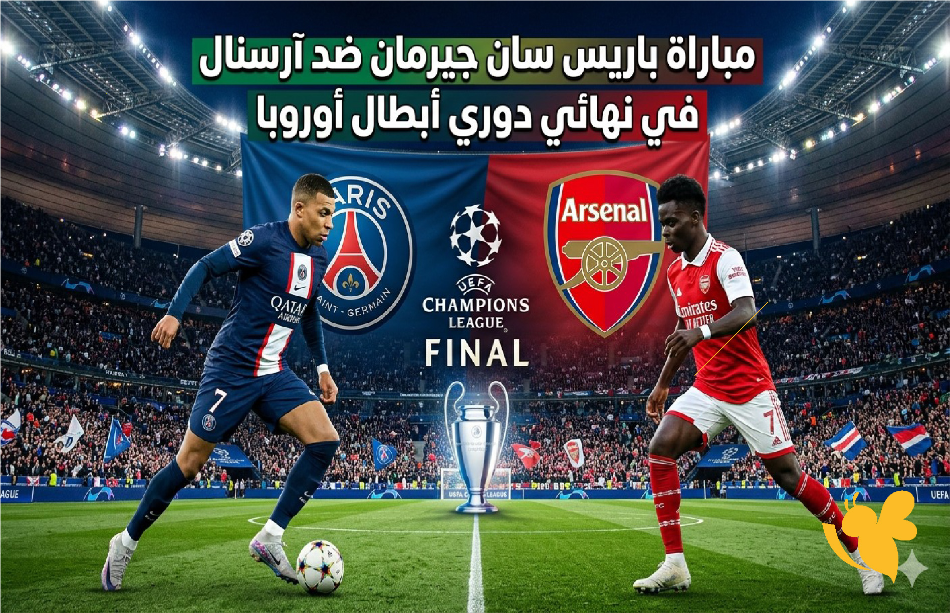 القنوات الناقلة لمباراة باريس سان جيرمان ضد آرسنال في نهائي دوري أبطال أوروبا 2026