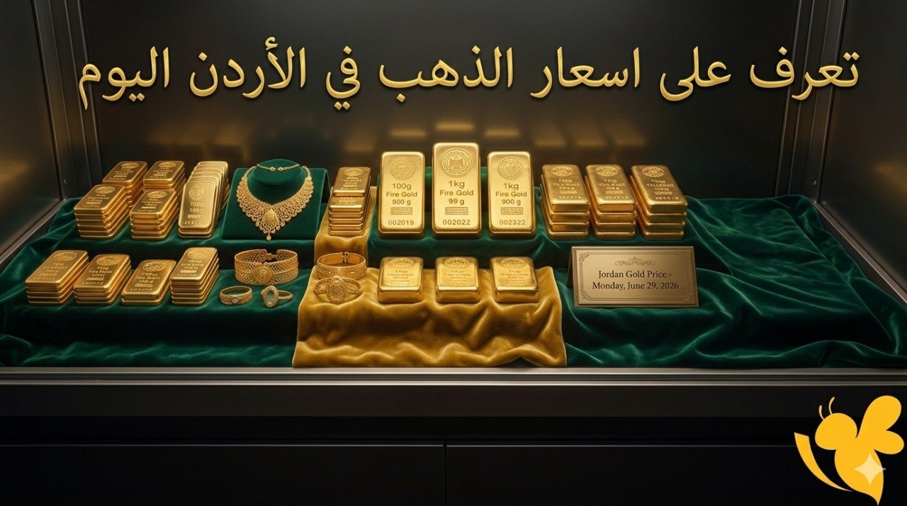 تراجع أسعار الذهب في الأردن اليوم الإثنين مع هبوط عالمي للمعدن الأصفر