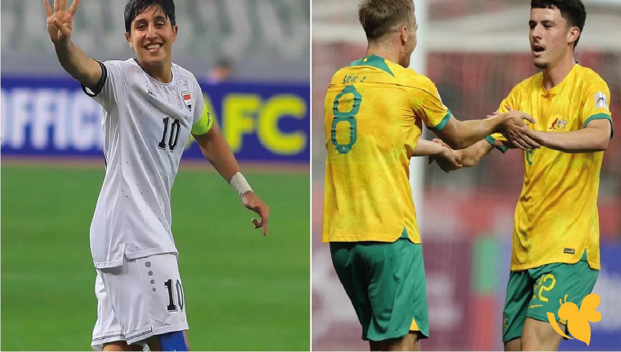 HD شاهدوا مباشر مباراة العراق ضد أستراليا اليوم في تصفيات كأس آسيا للناشئين